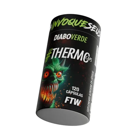 Thermo Caps Pote 120 Cáps Termogênico Com Cafeína - DIABO VERDE - FTW