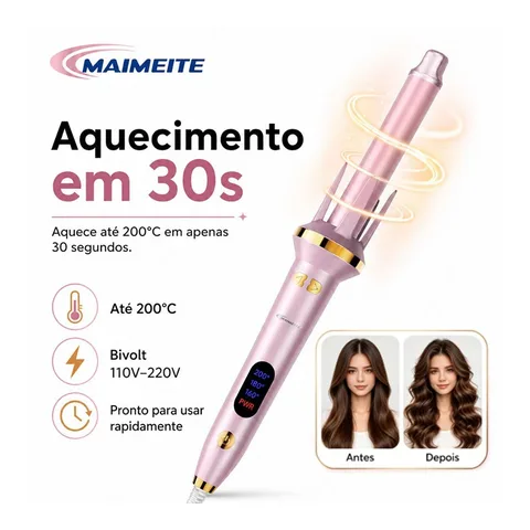 MAIMEITE Modelador de Cachos Automático 25mm com Cerâmica WZ601
