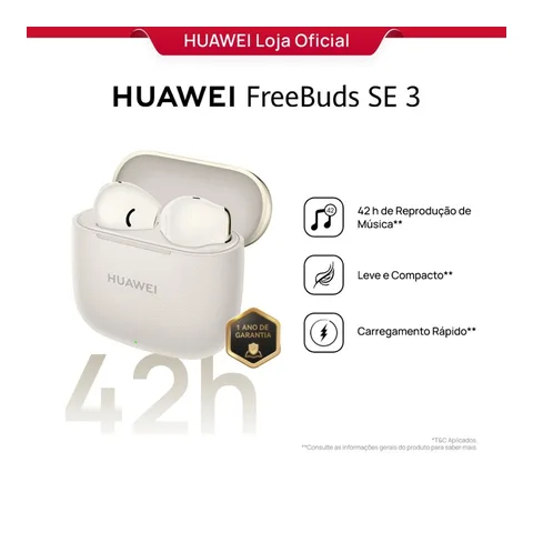 HUAWEI FreeBuds SE 3 | Fone de Ouvido Bluetooth Sem Fio|  42 h de Reprodução de Música