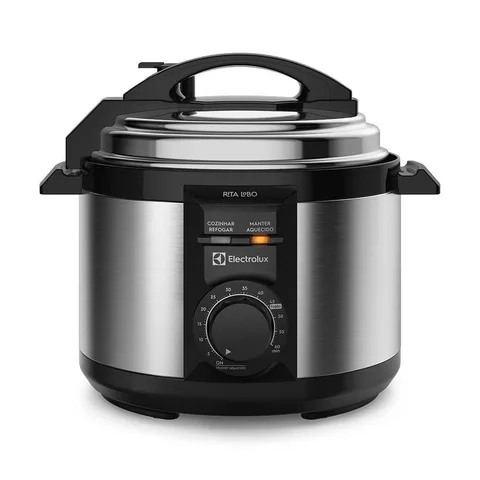 Panela de Pressão Elétrica Electrolux por Rita Lobo 3L Preta Efficient c/ Timer (PCE15)