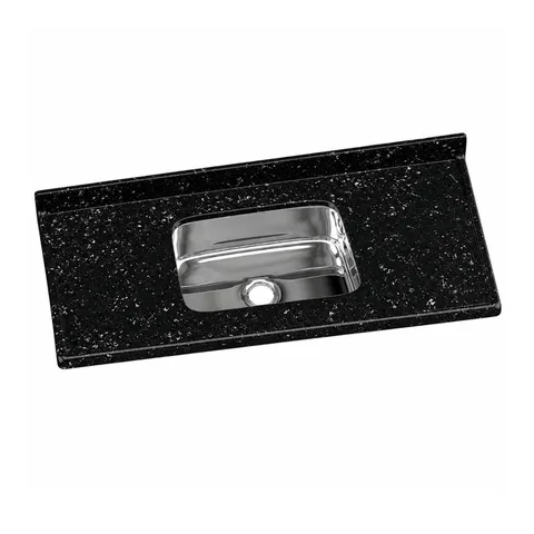 Tampo de Pia com Cuba Inox Rorato 120x55cm