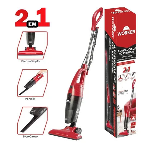 Aspirador De Pó Vertical Vassoura Elétrica APW 1000 Portátil Ideal para Cantos Carpetes Sofás Worker