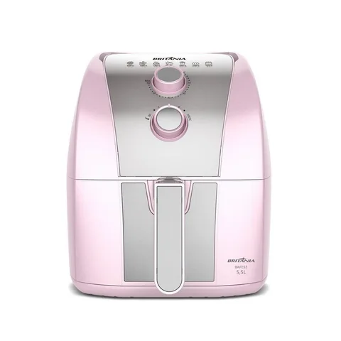 Air Fryer Rosa Britânia 5,5L Sem Óleo 1500W BAFE53 220V
