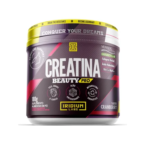 Creatina Beauty Pro 180g - Colágeno Verisol® + Ácido Hialurônico Haplex Plus® - Iridium Labs