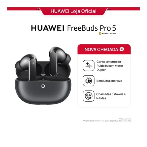 HUAWEI FreeBuds Pro 5  | Fone de Ouvido Bluetooth Sem Fio | Som Ultra Imersivo | Chamadas Nítidas