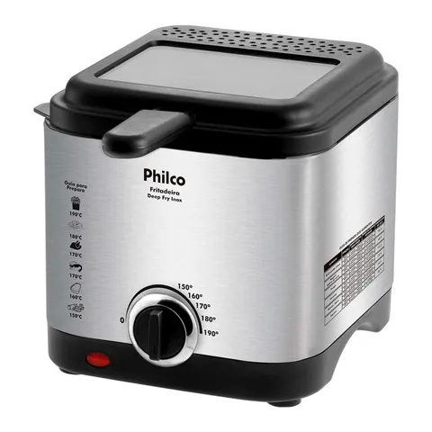Fritadeira Deep Fry A Oleo Com Cesto Removivel 1,8l 900w Philco