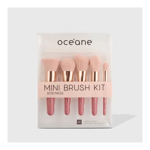 Mini Kit com 5 Pincéis Coral Mini Brush Kit