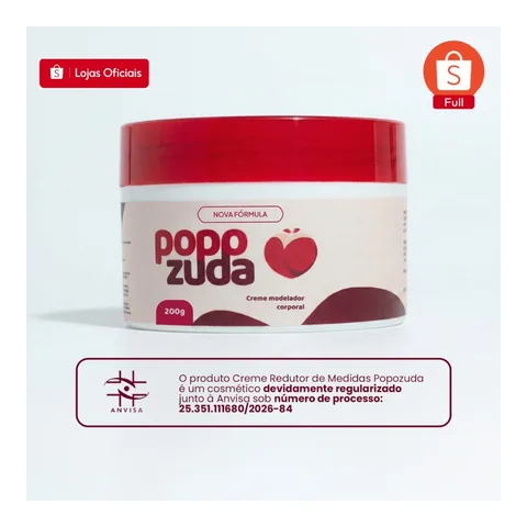 Popozuda Creme Corporal Termoativo para Estrias e Celulite 200g | Efeito Aquecimento